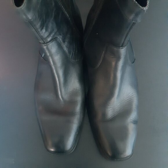 Blondo Valerio SZ 10M Men's Black Leather Short Zippered Dress Boots - Picture 5 of 16